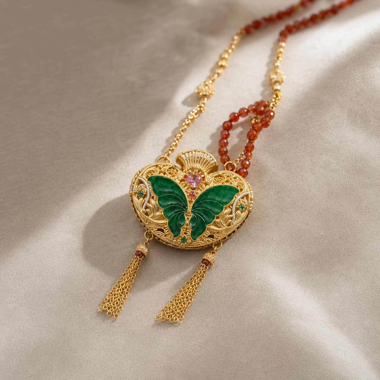 Jade Mother-of-Pearl Pendant alternate angle