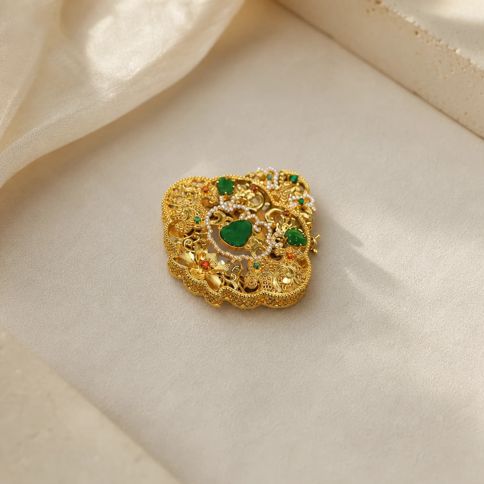 White Jade Heritage Pendant alternate angle