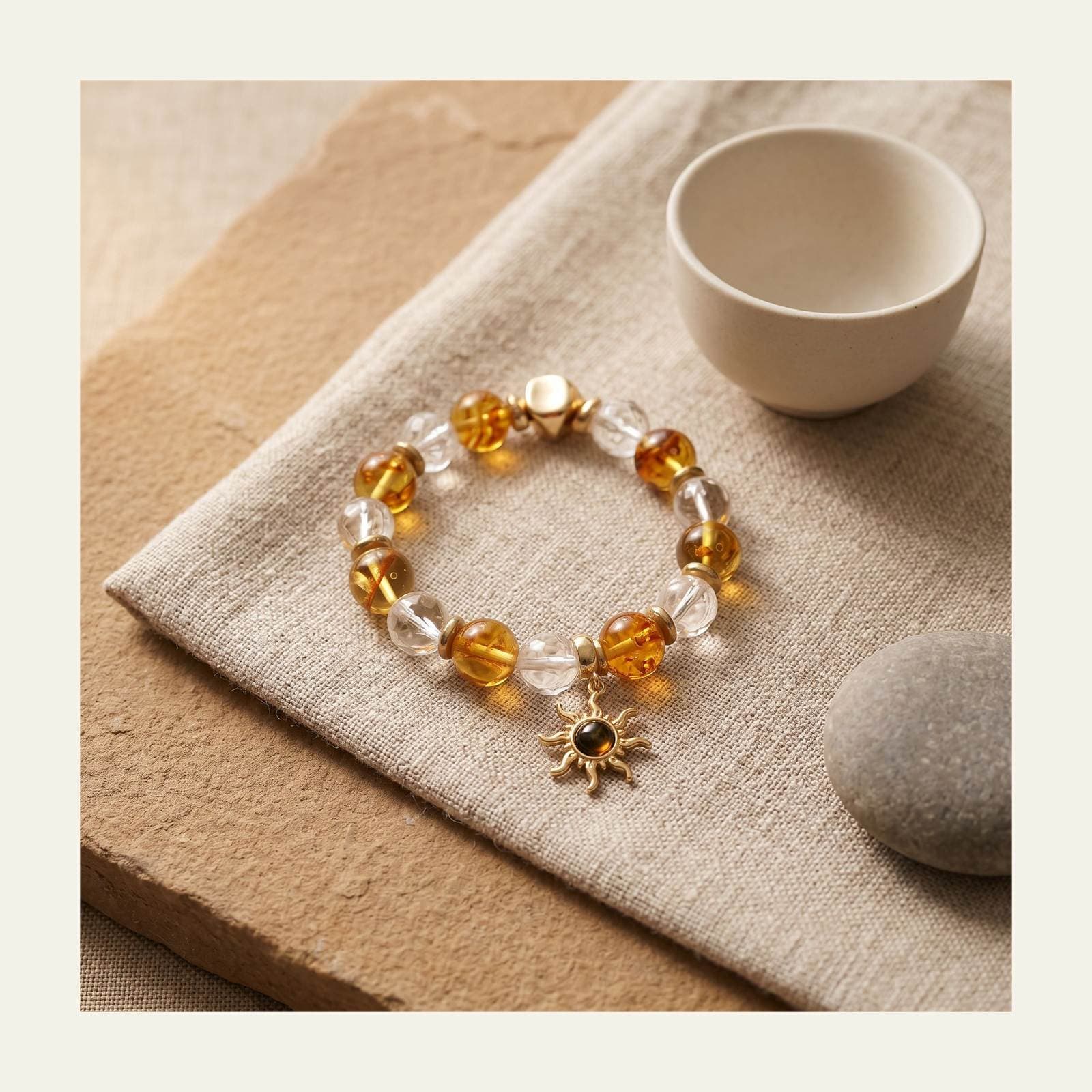 Jin-1 amber bracelet ritual setting