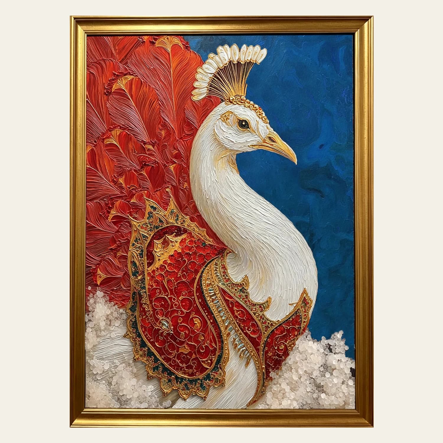Scarlet Plume Peacock