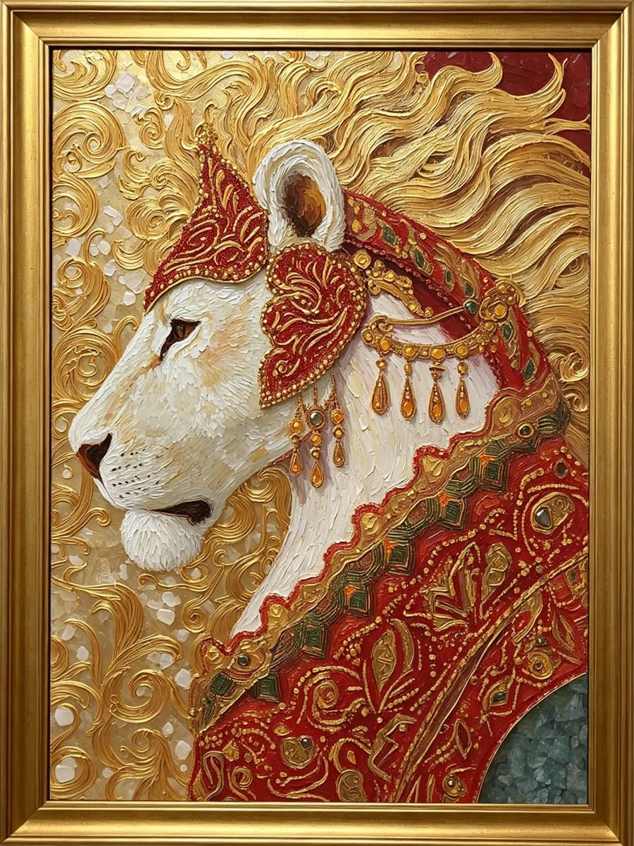 Gilded Snow Lion