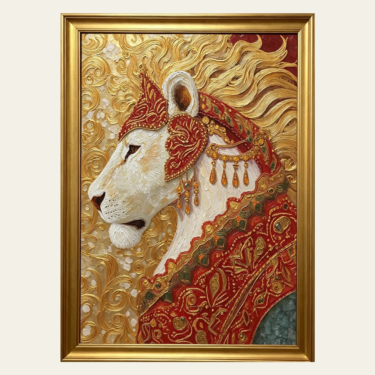 Gilded Snow Lion