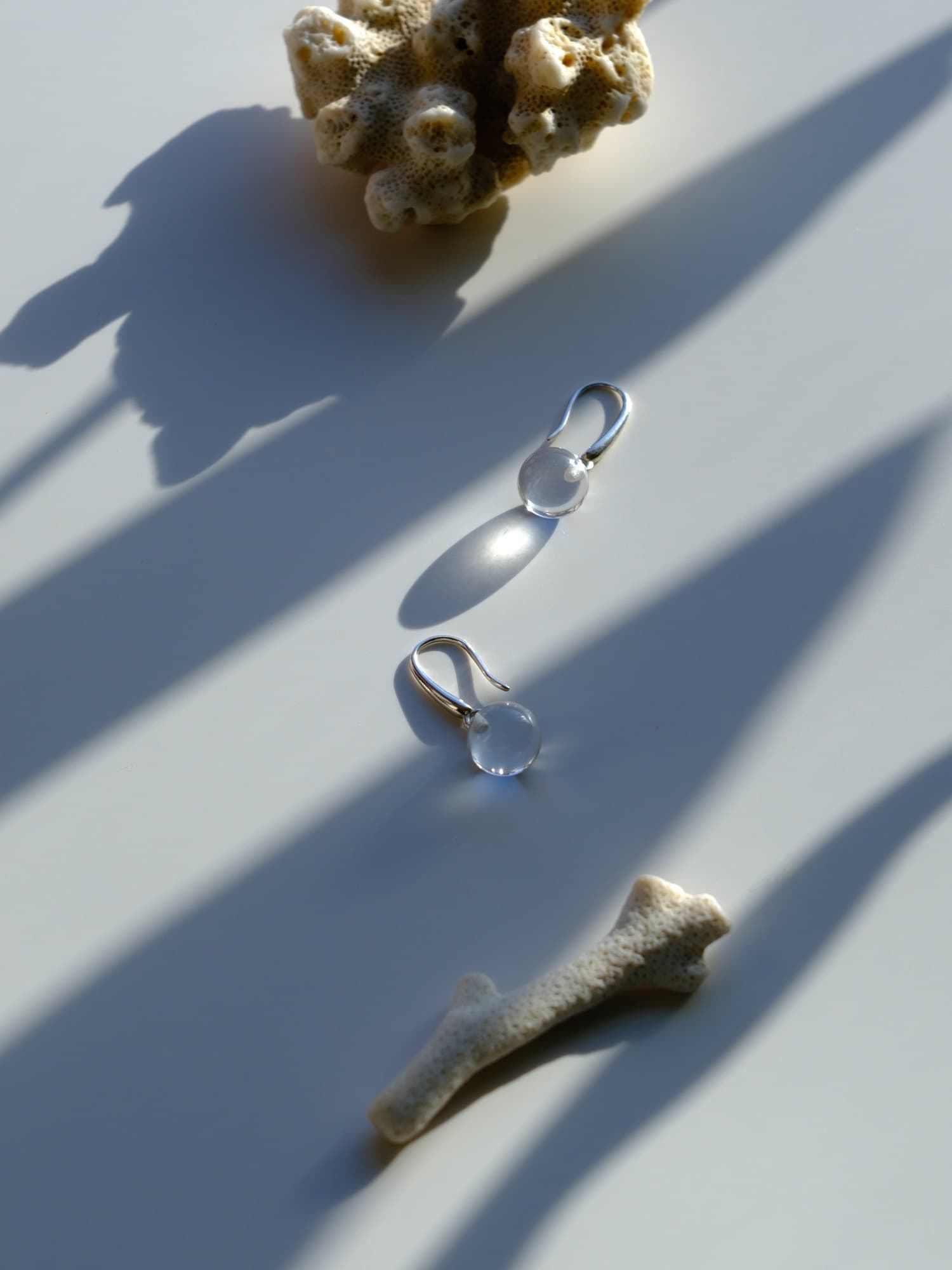 Clear Quartz Earrings detail product image