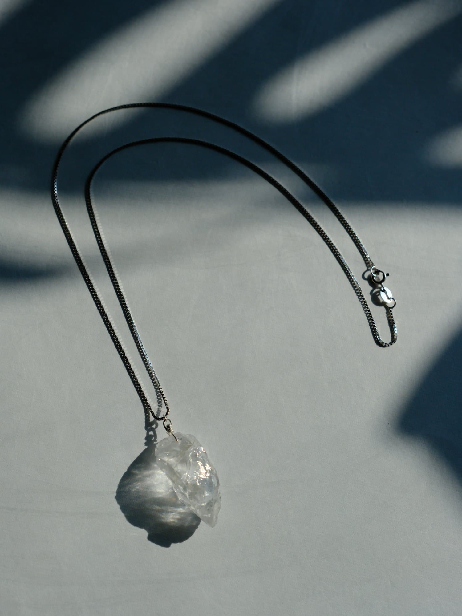 Clear Quartz Raw Necklace product image