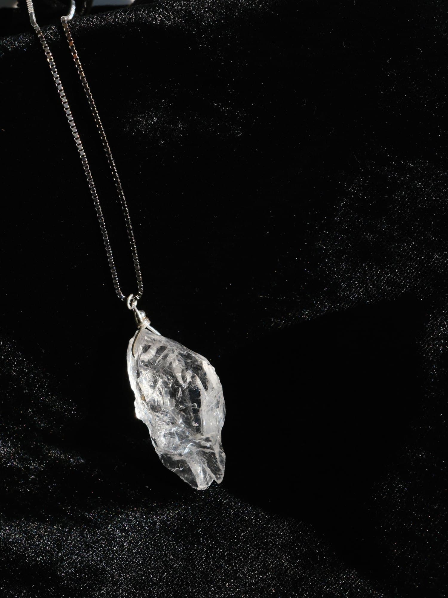 Clear Quartz Raw Necklace ritual product image