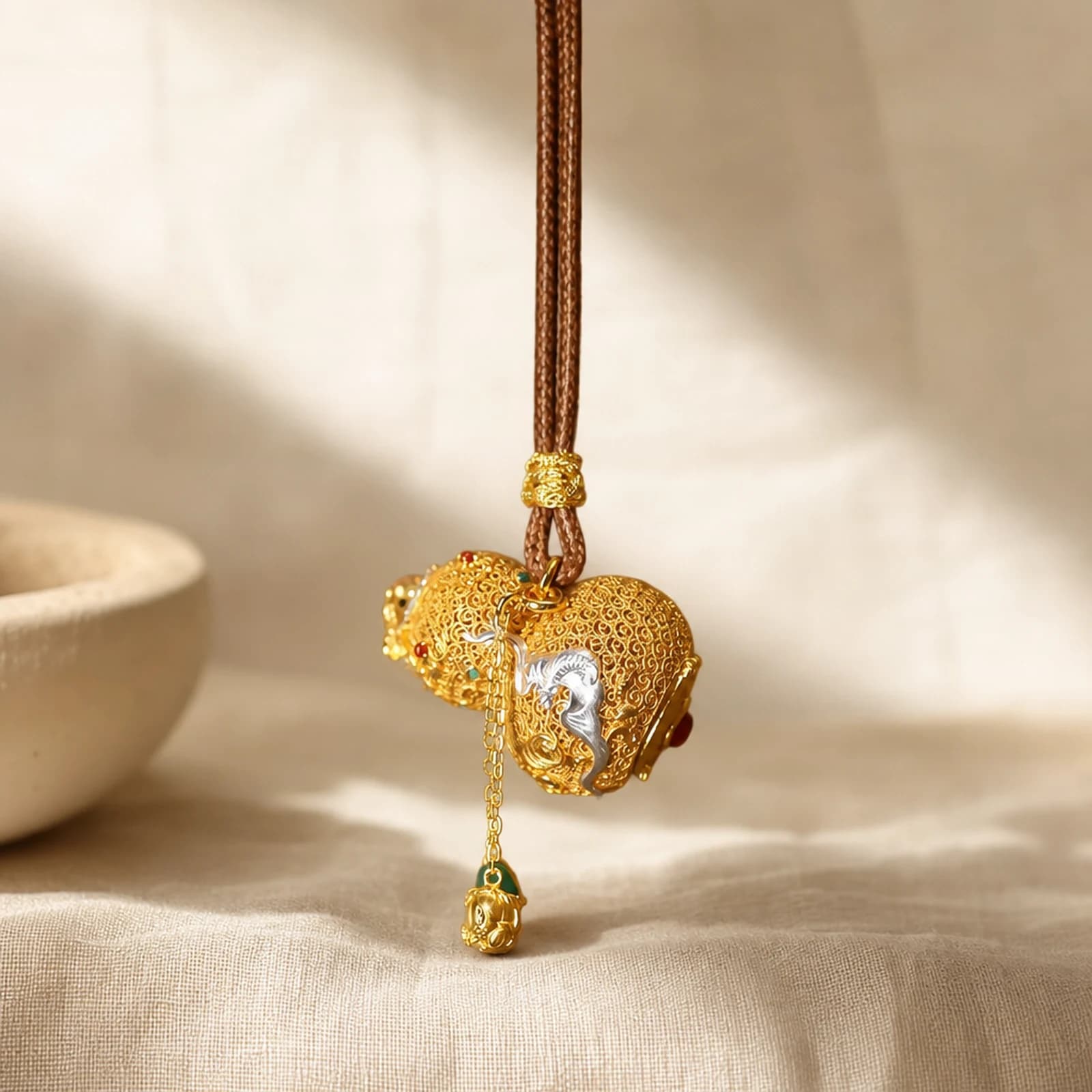 Mother-of-Pearl Heritage Pendant quiet ritual setting