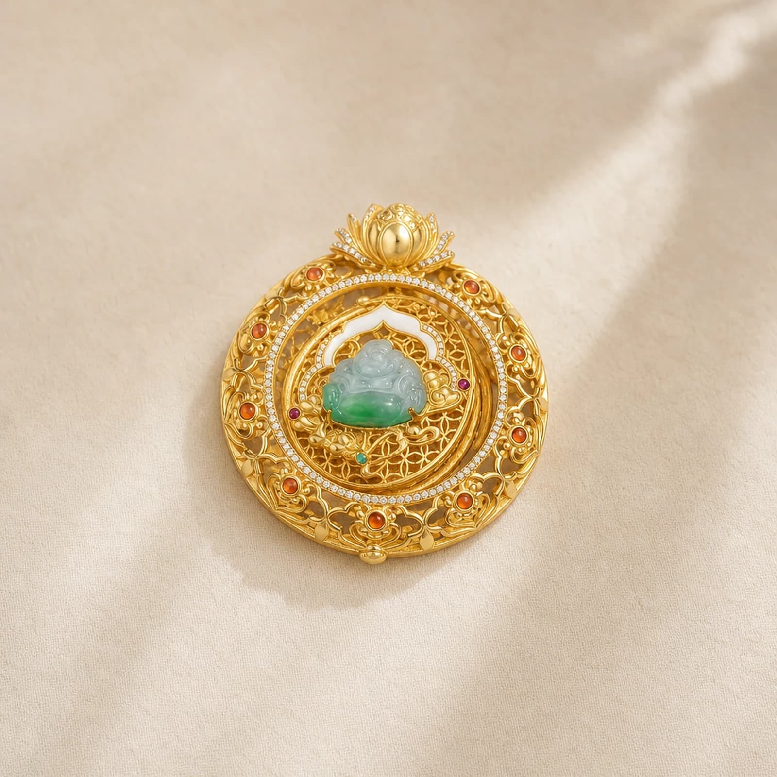 Gold Filigree Heritage Pendant main view