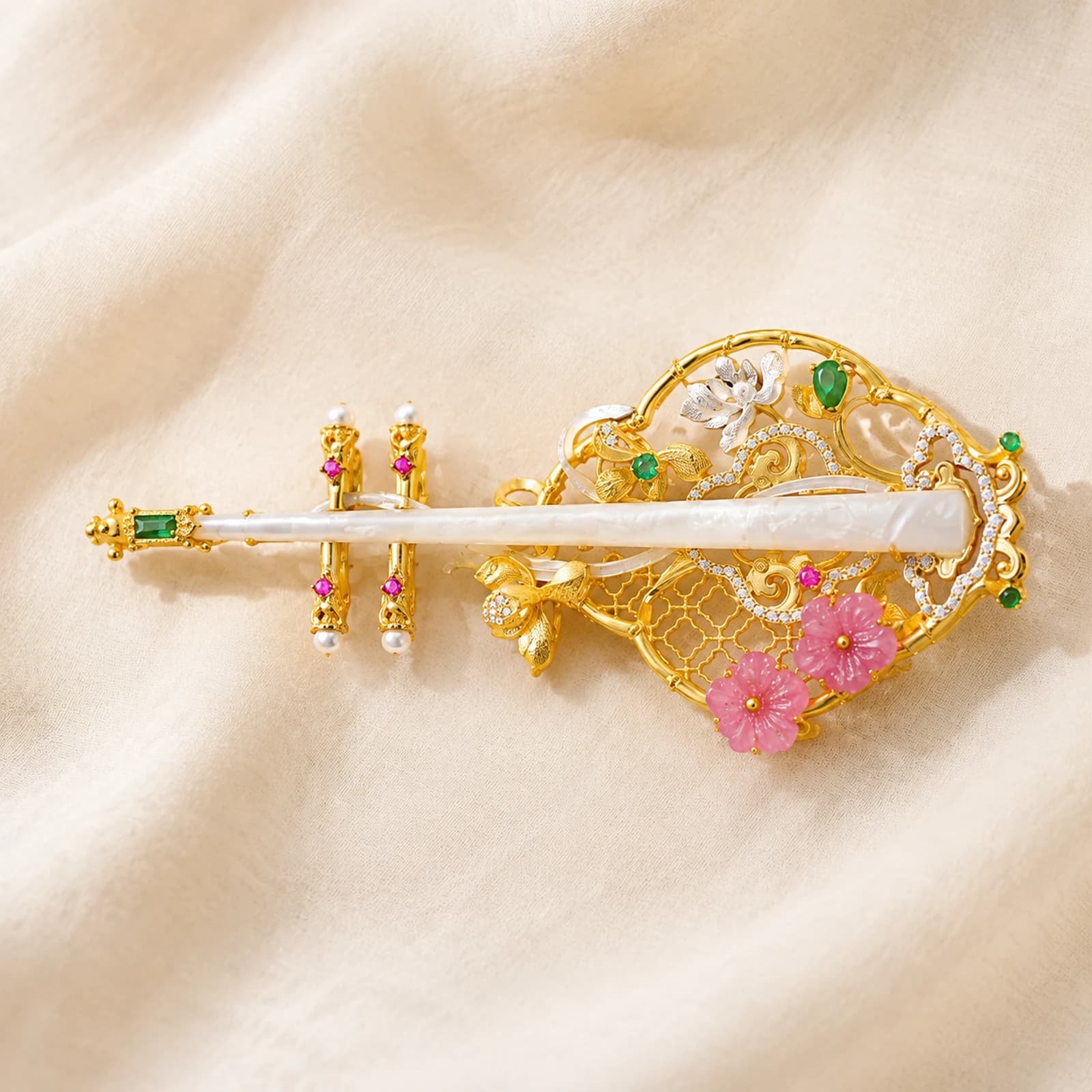 Jade Branch Filigree Brooch collection card image