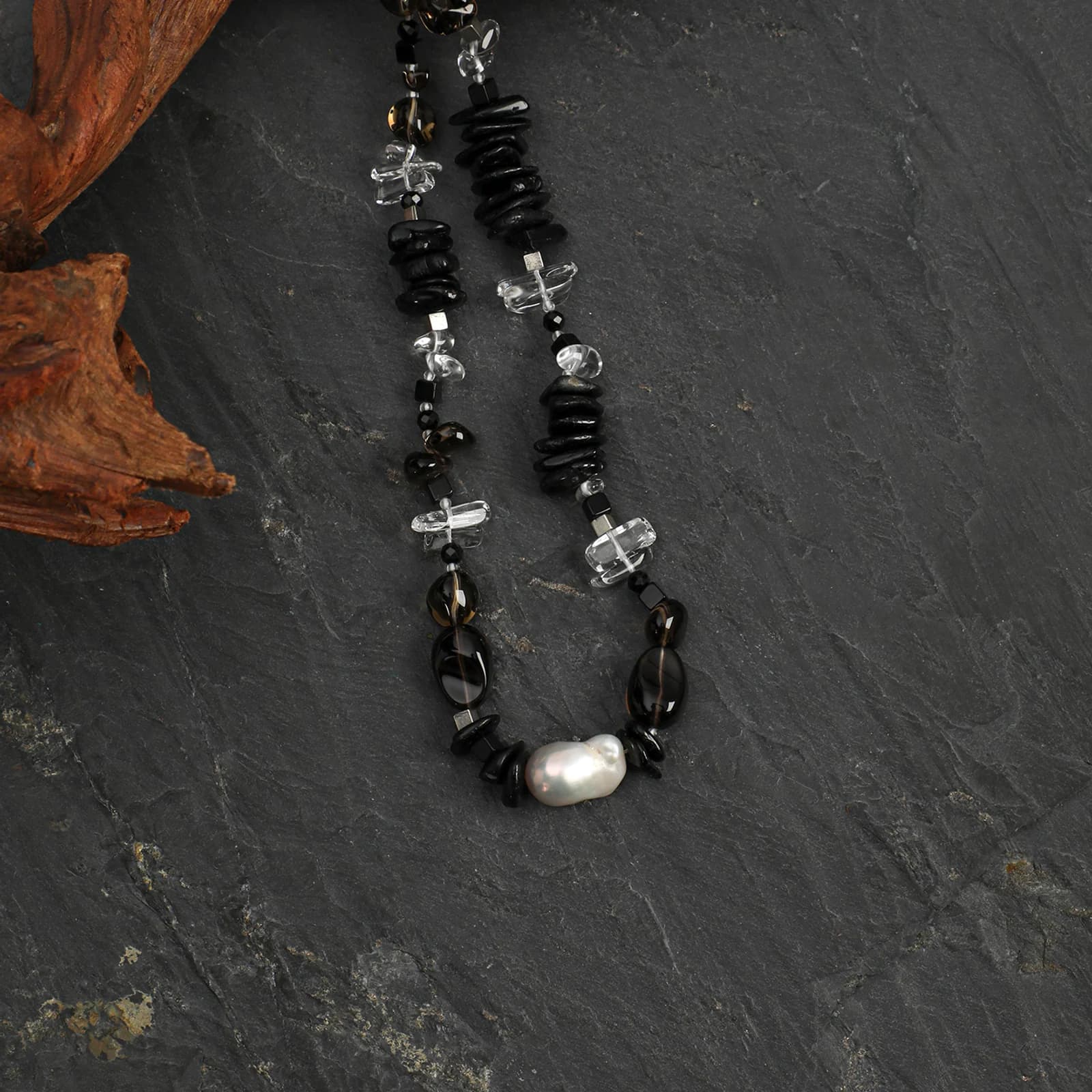Smoke & Silver Necklace