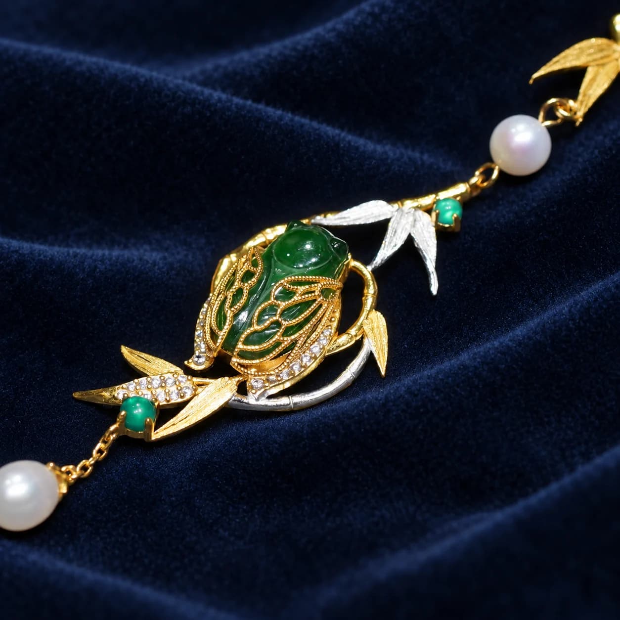Jade Pearl Drop Earrings
