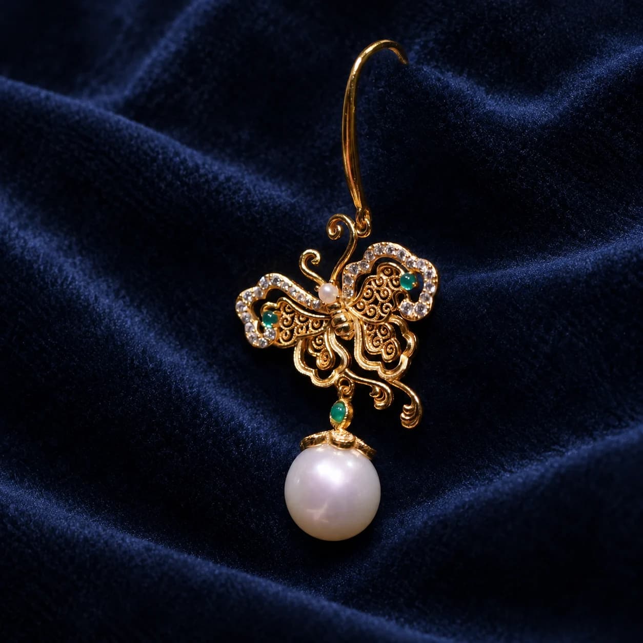 Pearl Filigree Drop Earrings