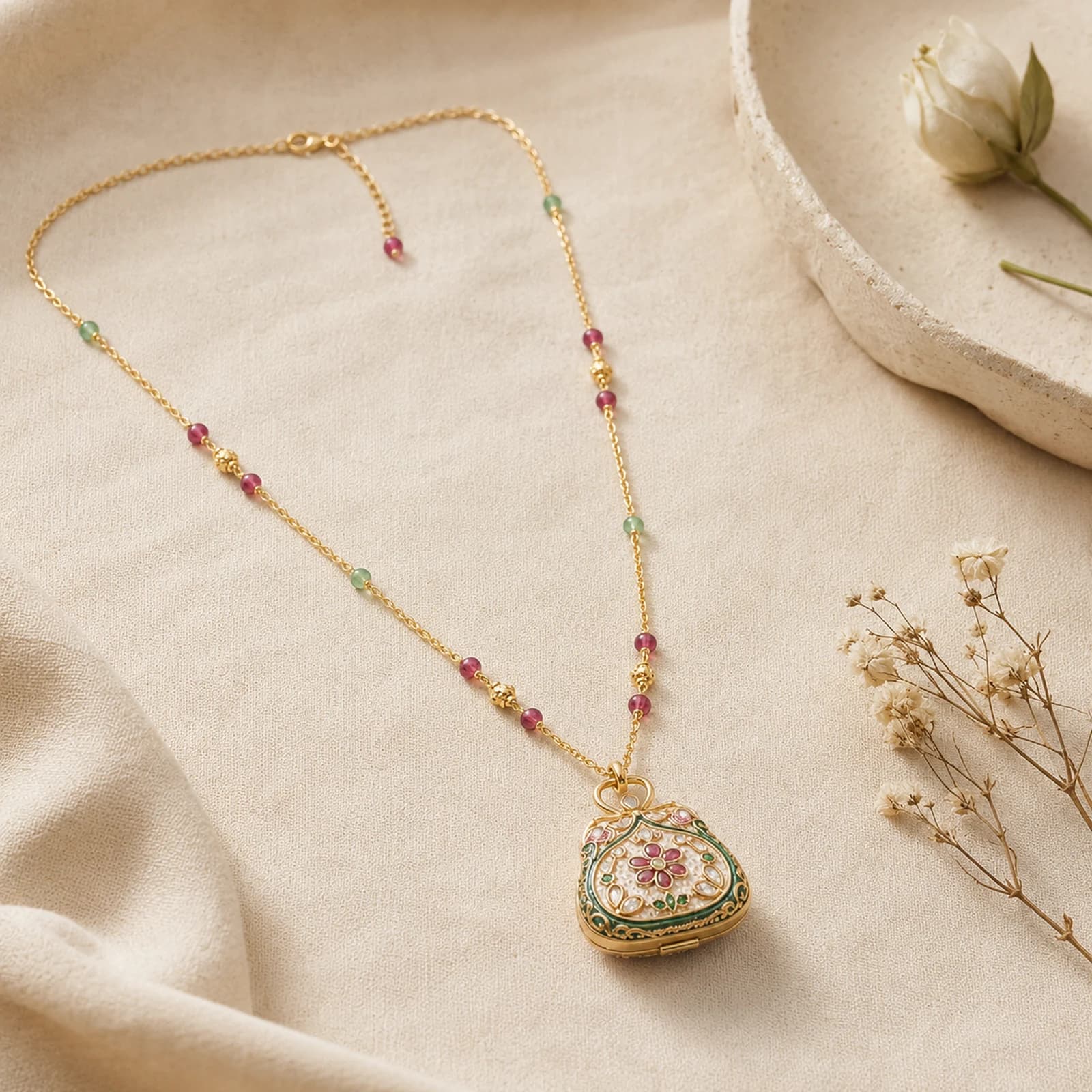 Gold Filigree Heritage Pendant