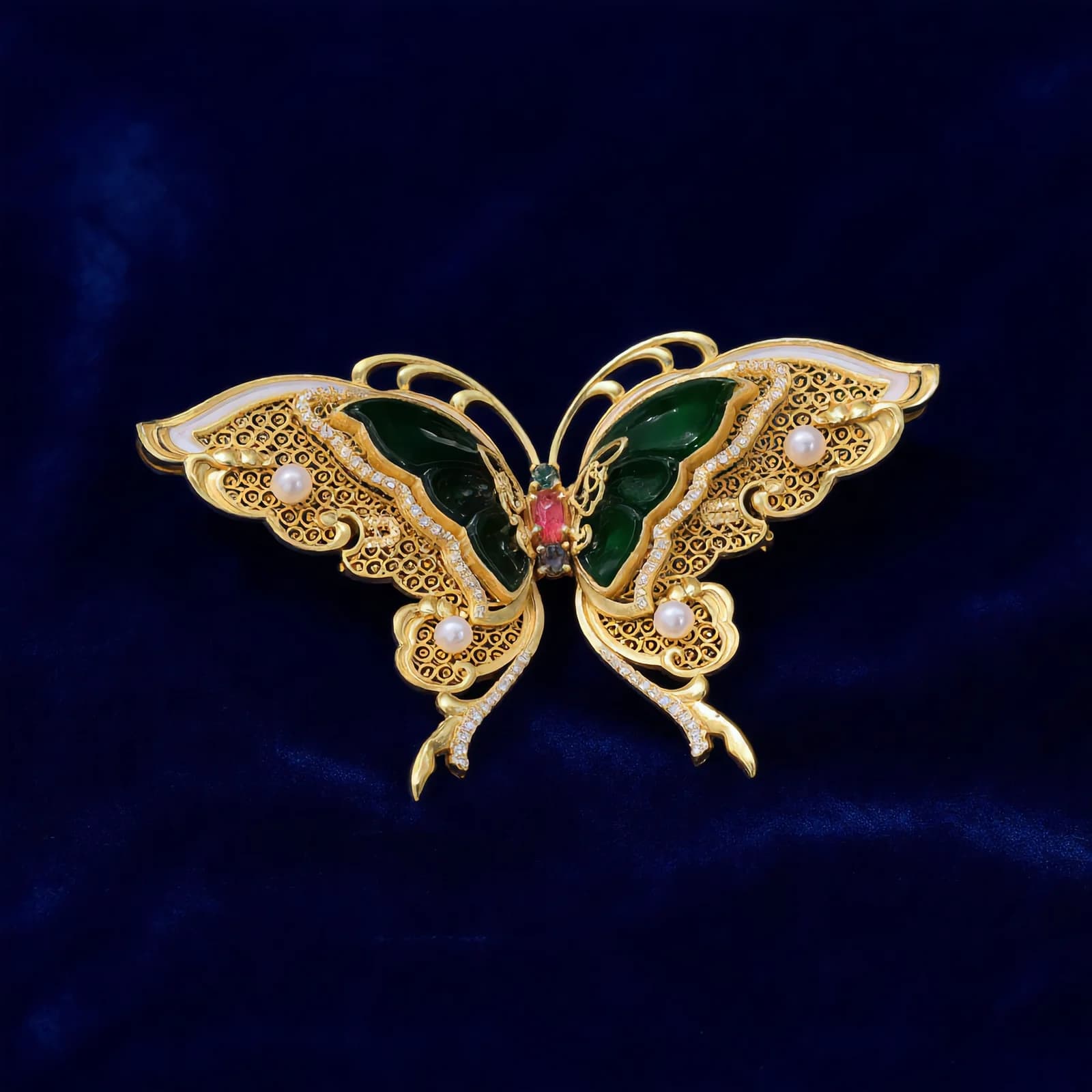 Butterfly Filigree Brooch