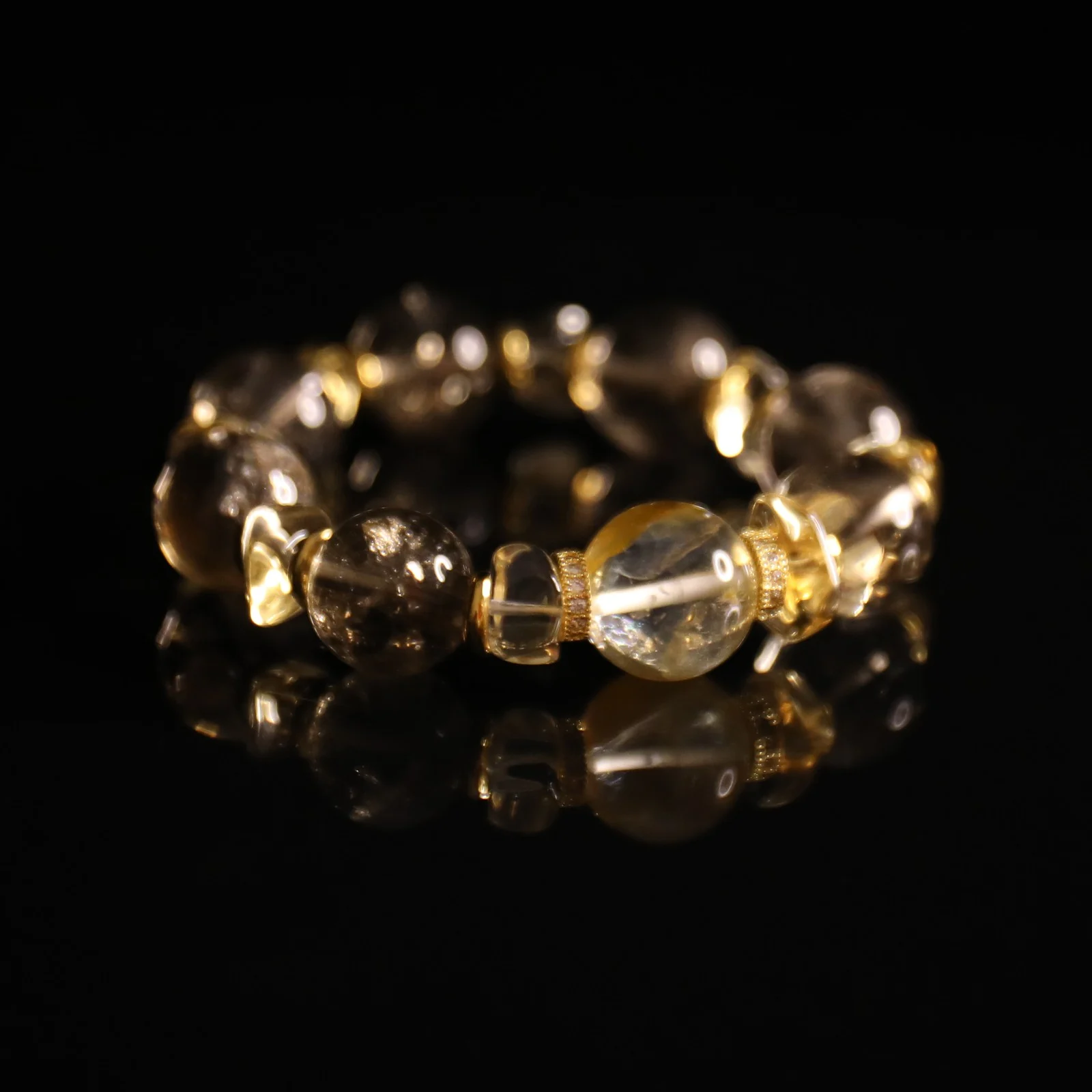 Citrine Rabbit-Hair Bracelet