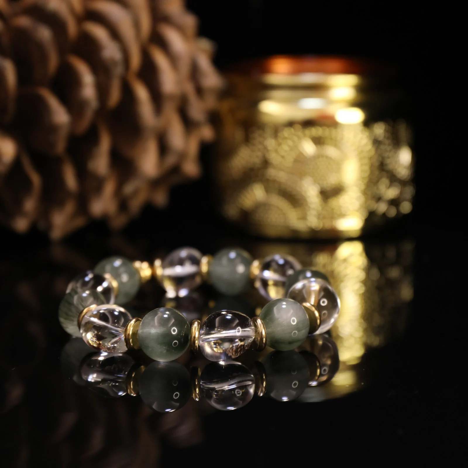Green Rutilated Quartz Bracelet