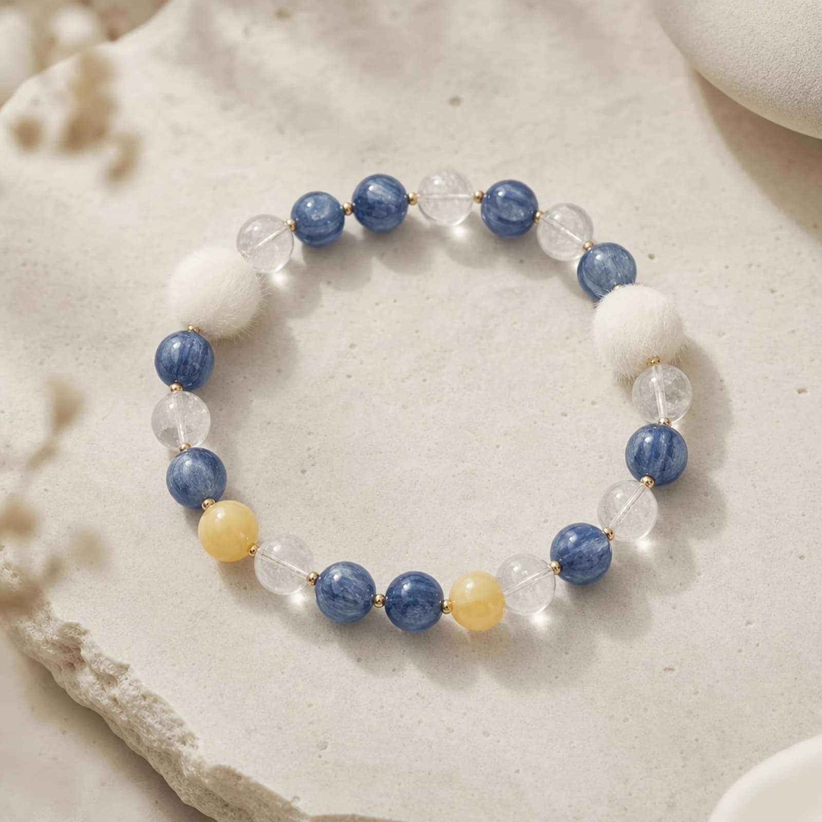 Kyanite Amber Bracelet