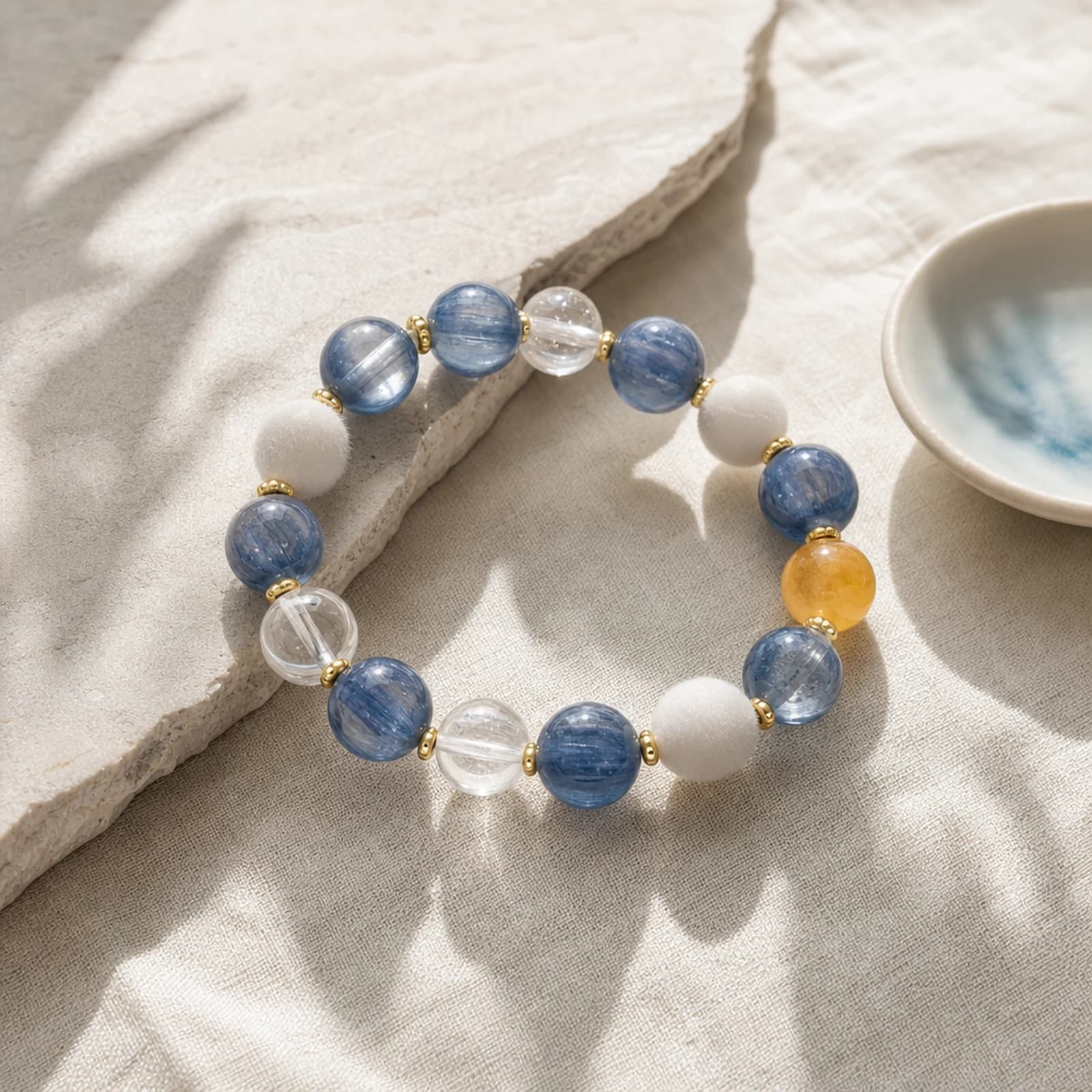 Kyanite Amber Bracelet