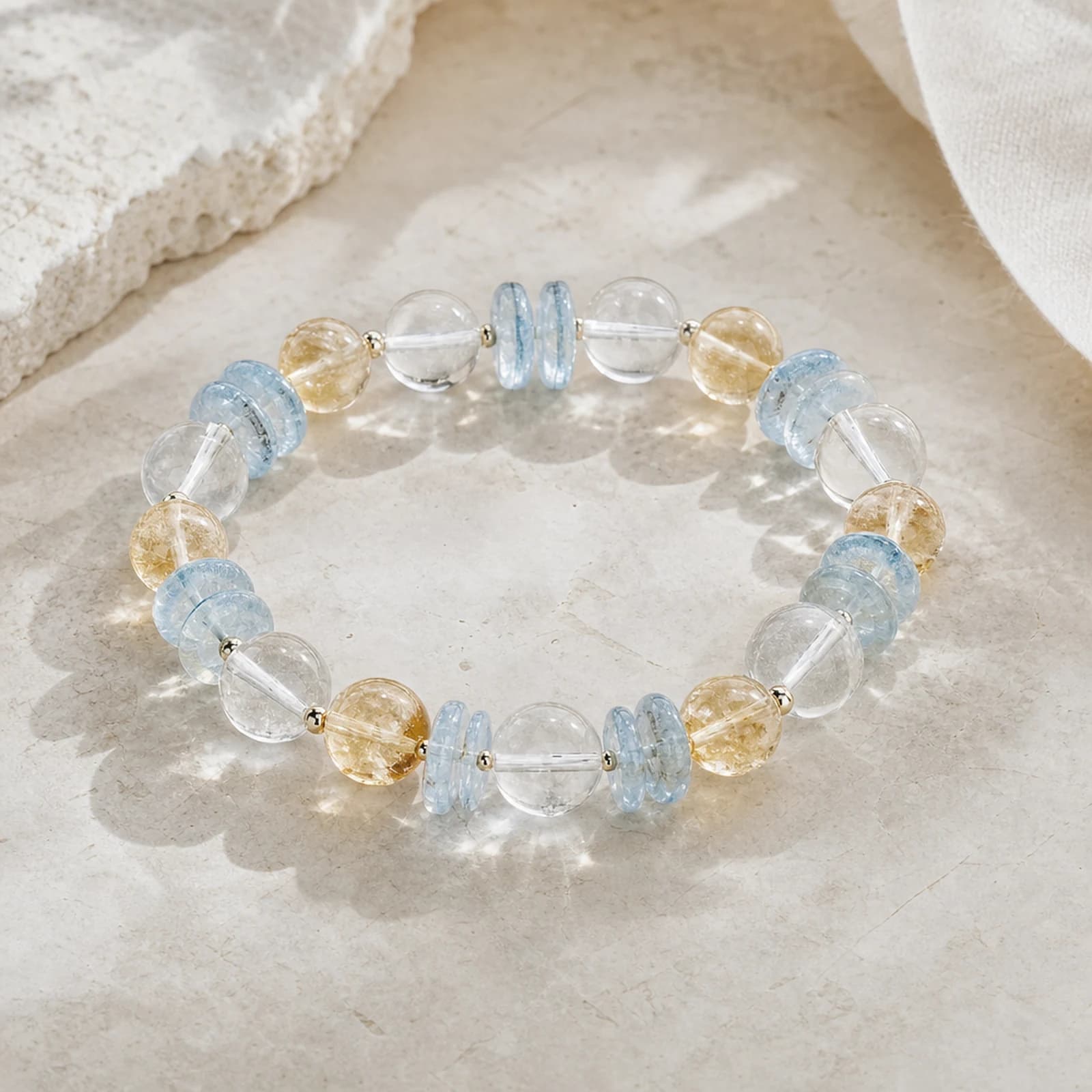 Aquamarine Citrine Bracelet