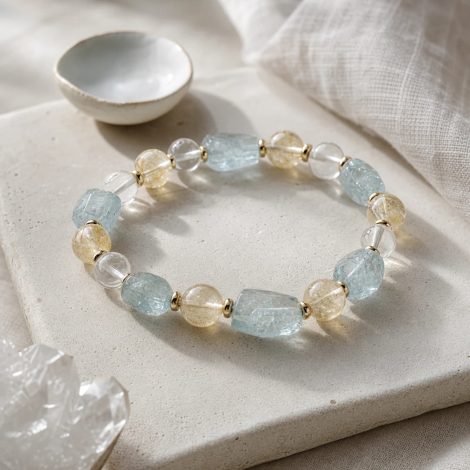 Aquamarine Citrine Bracelet
