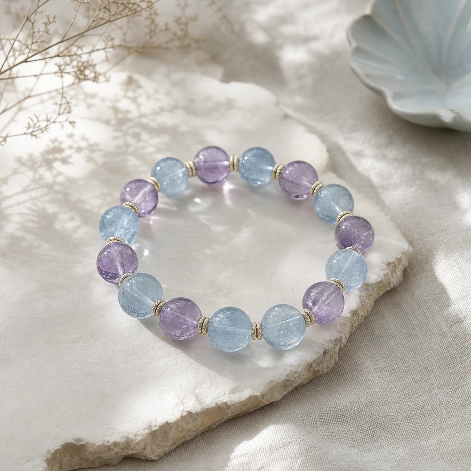 Aquamarine Amethyst Bracelet