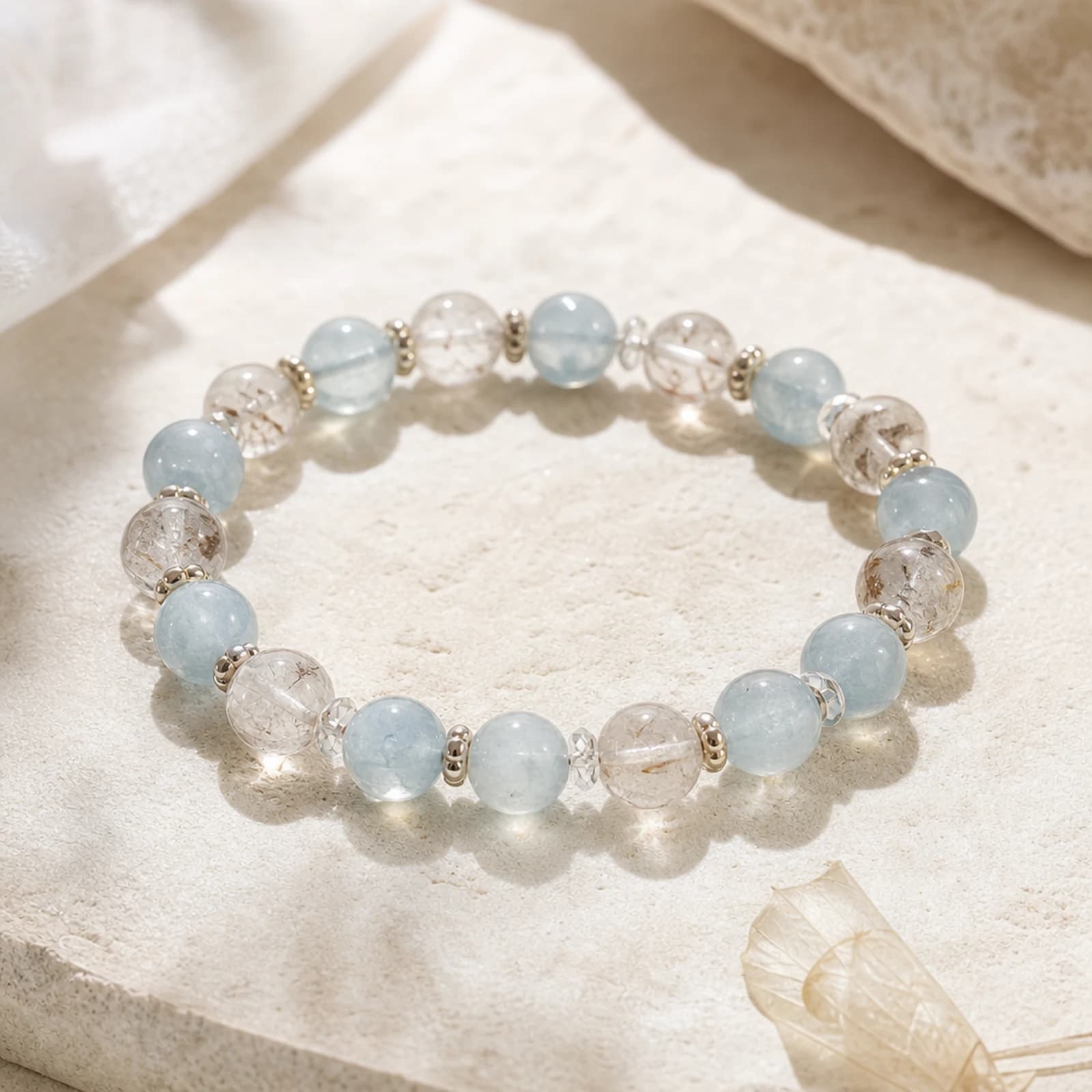 Aquamarine Lemurian Bracelet