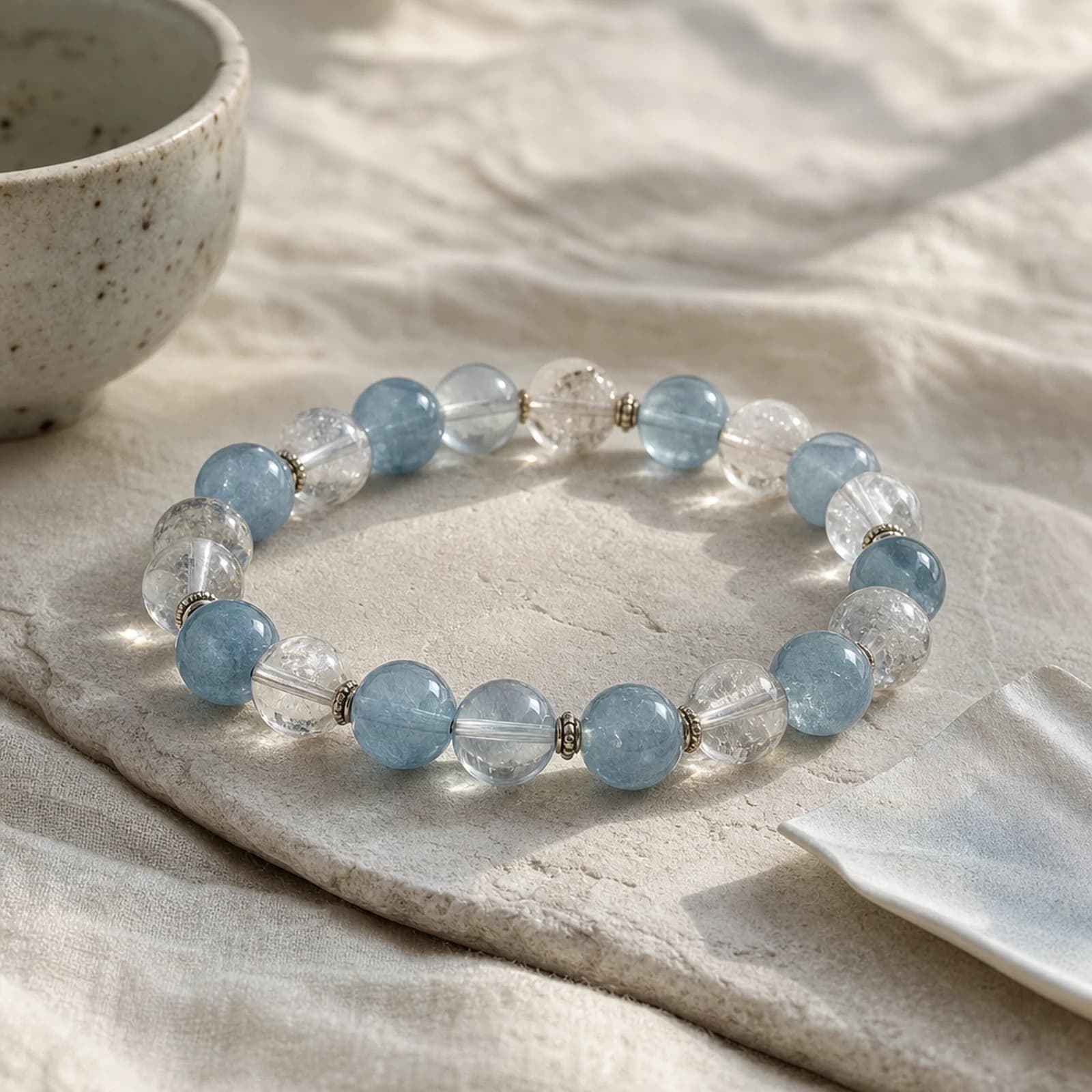 Aquamarine Lemurian Bracelet