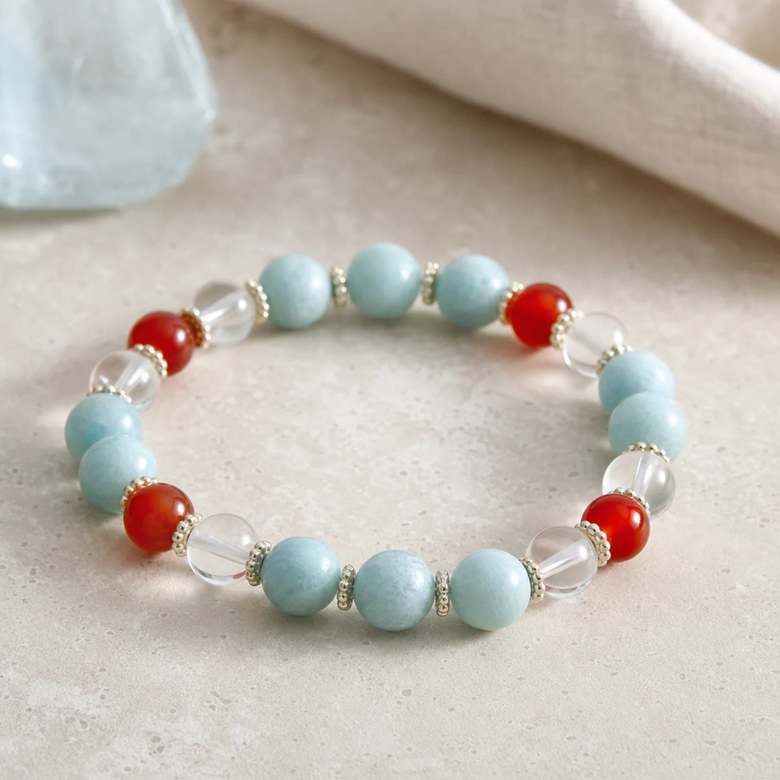 Amazonite Carnelian Bracelet