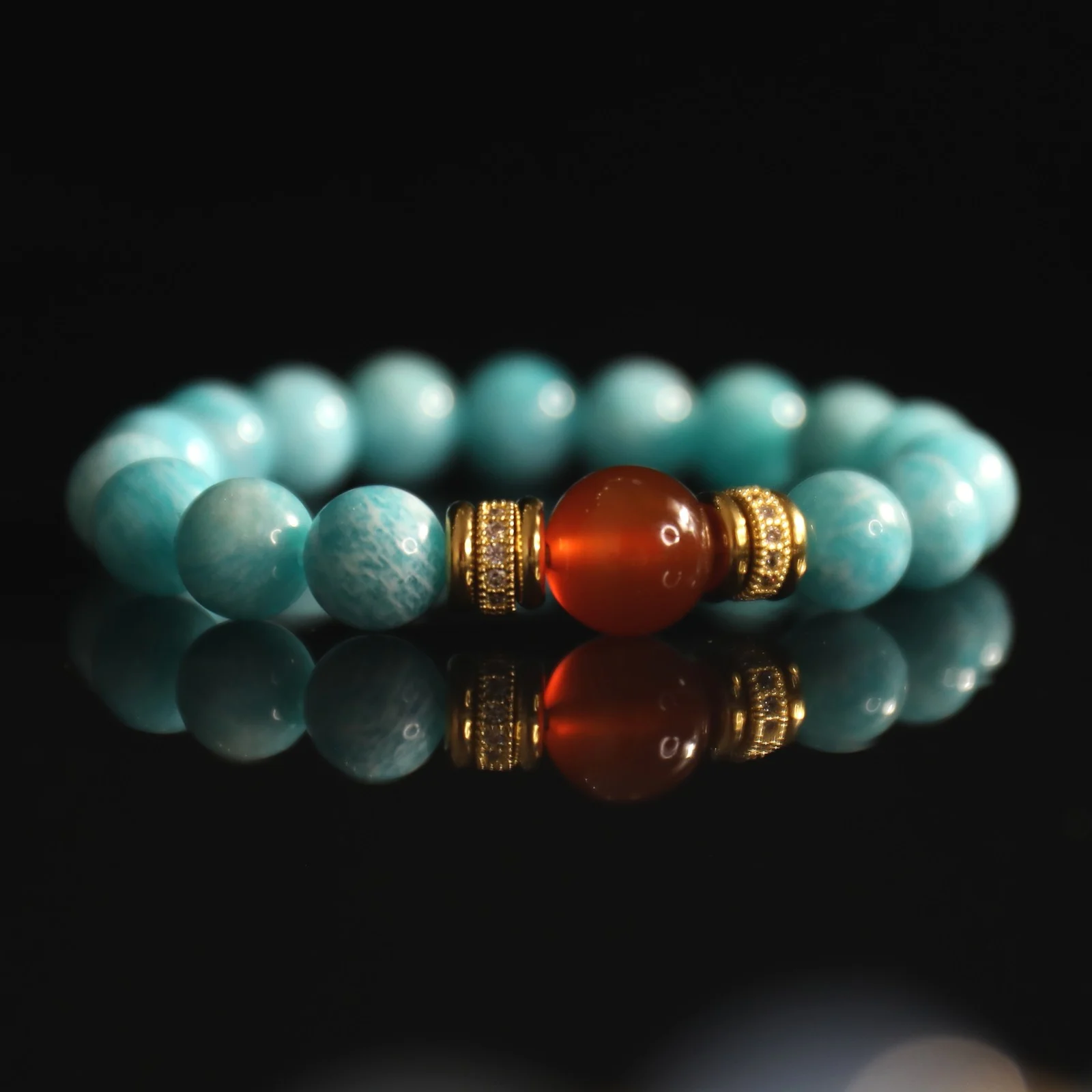 Amazonite Carnelian Bracelet