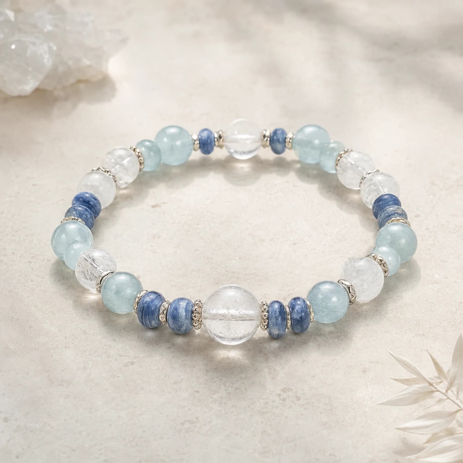 Kyanite White Quartz Bracelet
