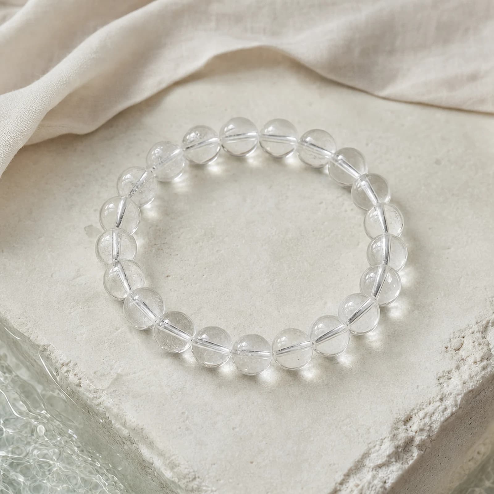 Clear Quartz Water Bracelet