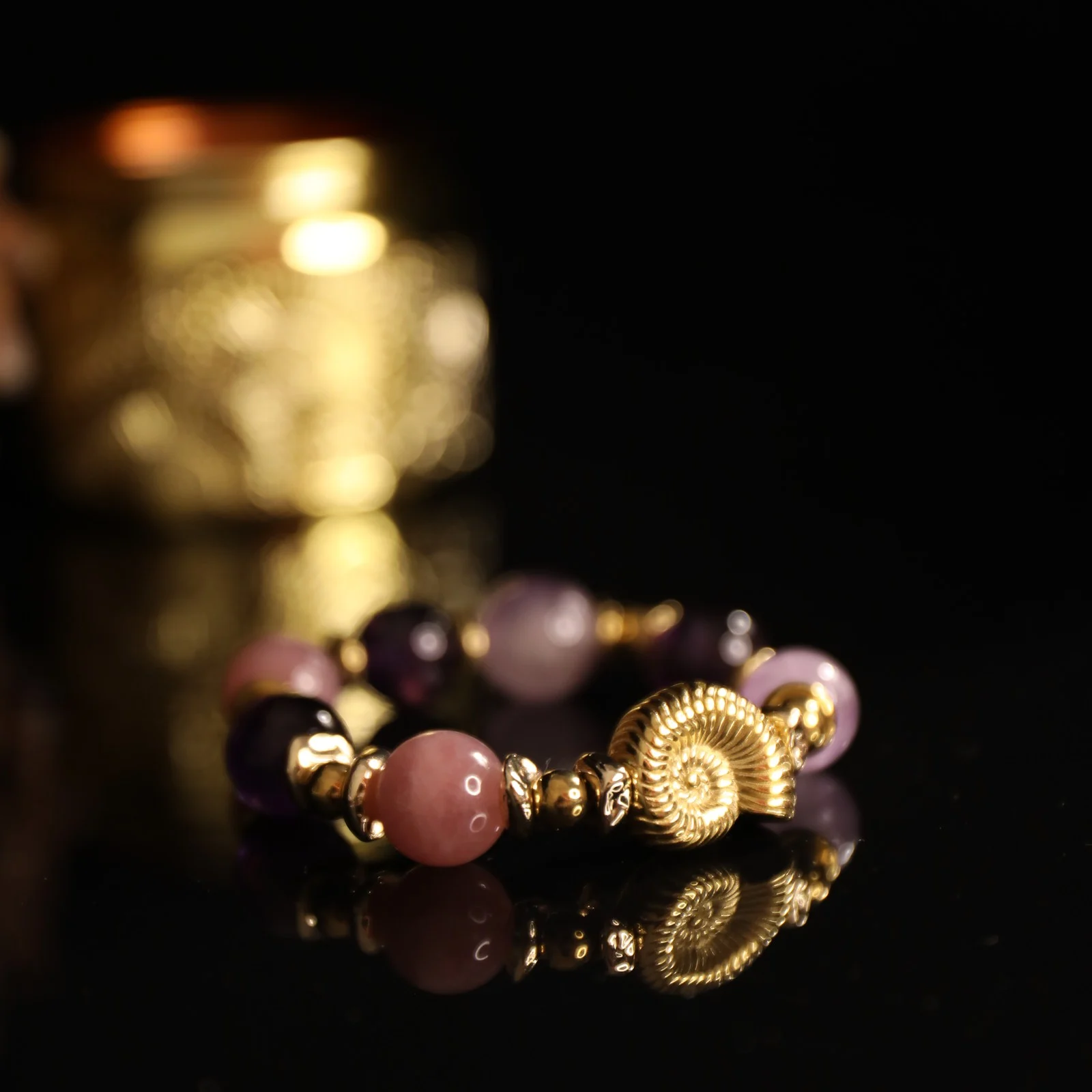 Amethyst Five Elements Bracelet
