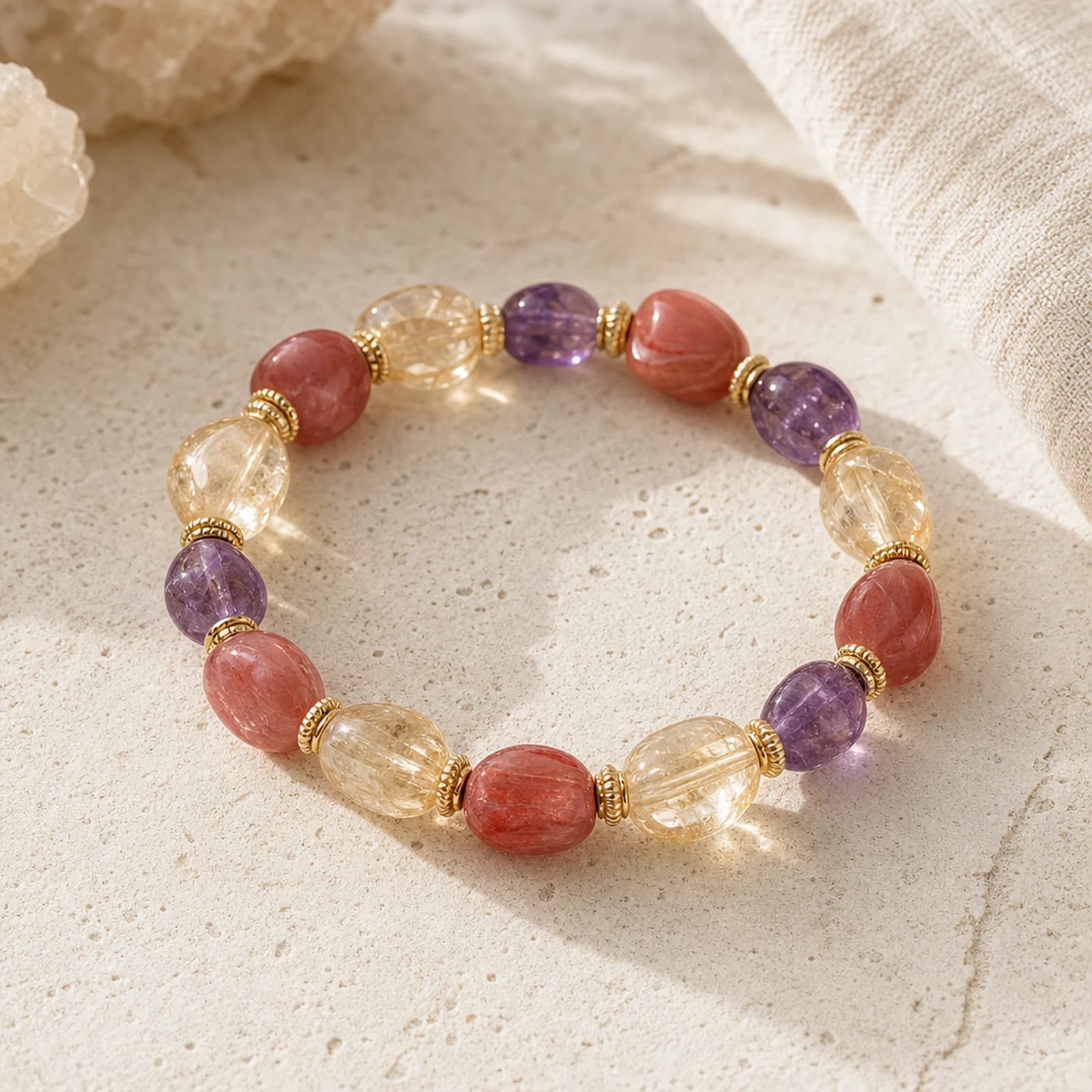 Rosefire Quartz Bracelet
