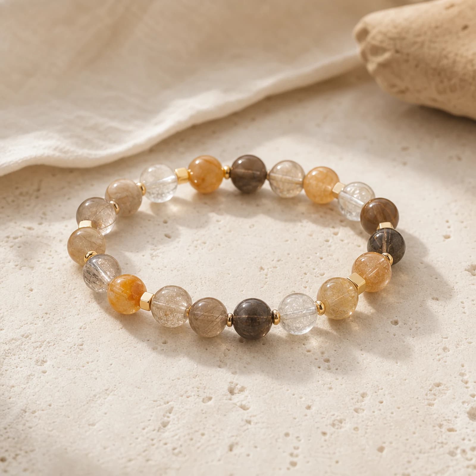 Golden Square Earth Bracelet