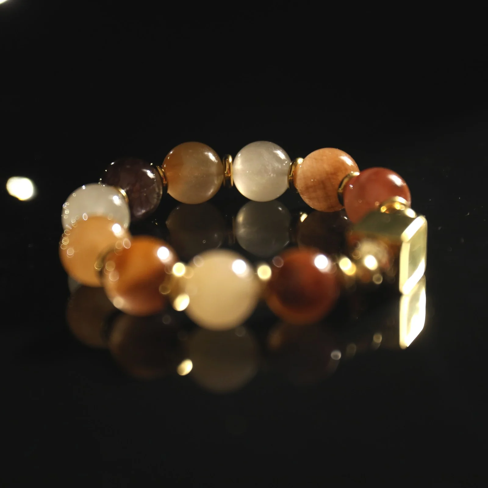 Golden Square Earth Bracelet