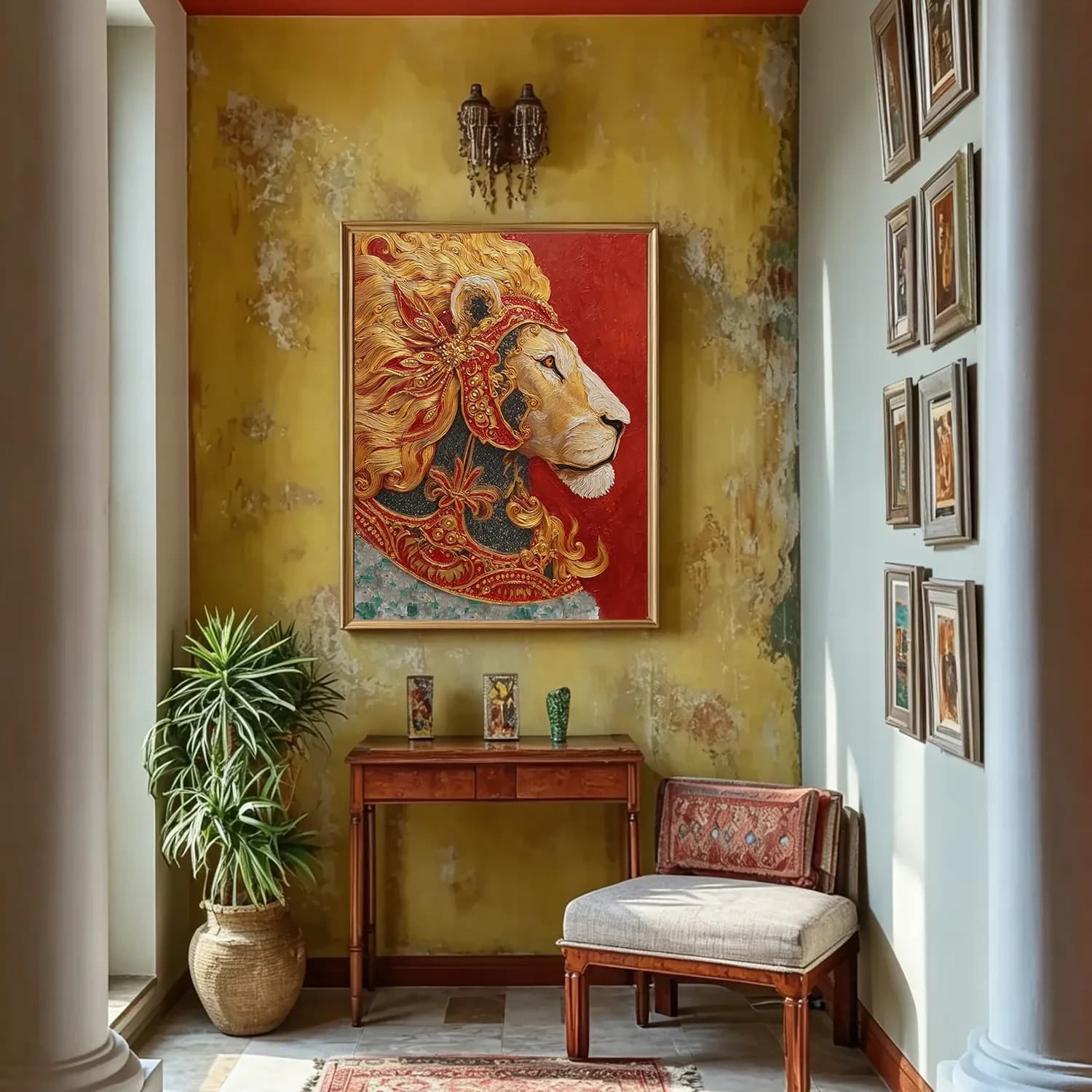 Flame Imperial Lion at room distance