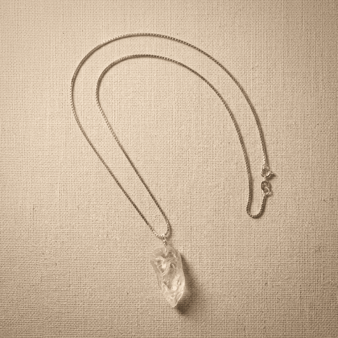 Clear Quartz Raw Necklace - main-01